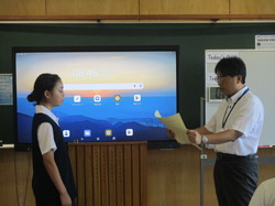 ２学期始業式３