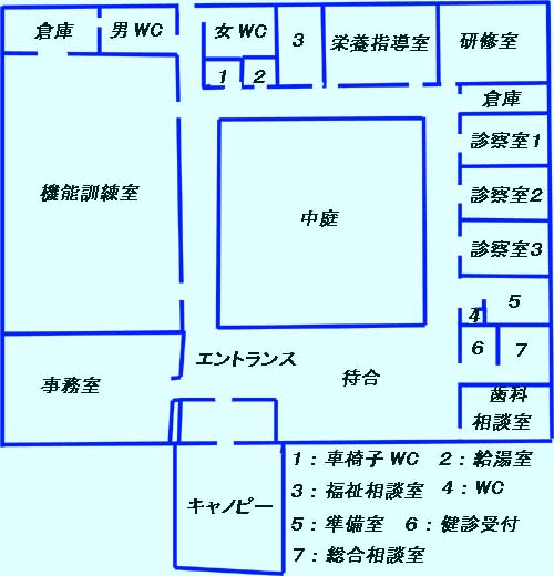 さわやか健康センターの平面図画像