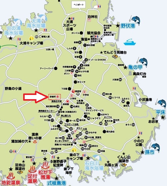 式根島マップ